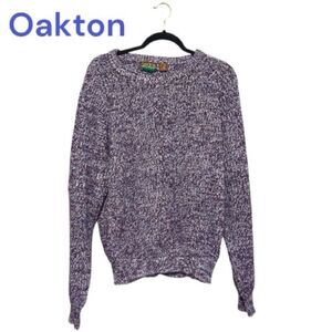 Vintage Mens Oakton Limited Purple Long Sleeve Sweater Acrylic Y2K 90'S